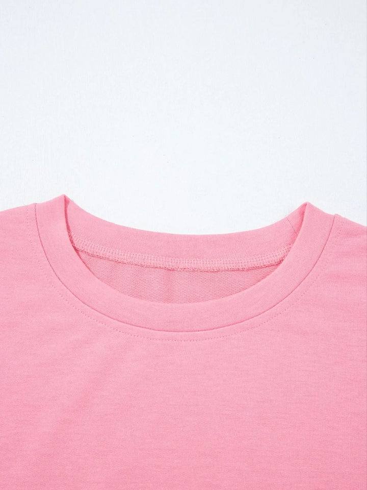 Lace Detail Flounce Sleeve Sweatshirt
