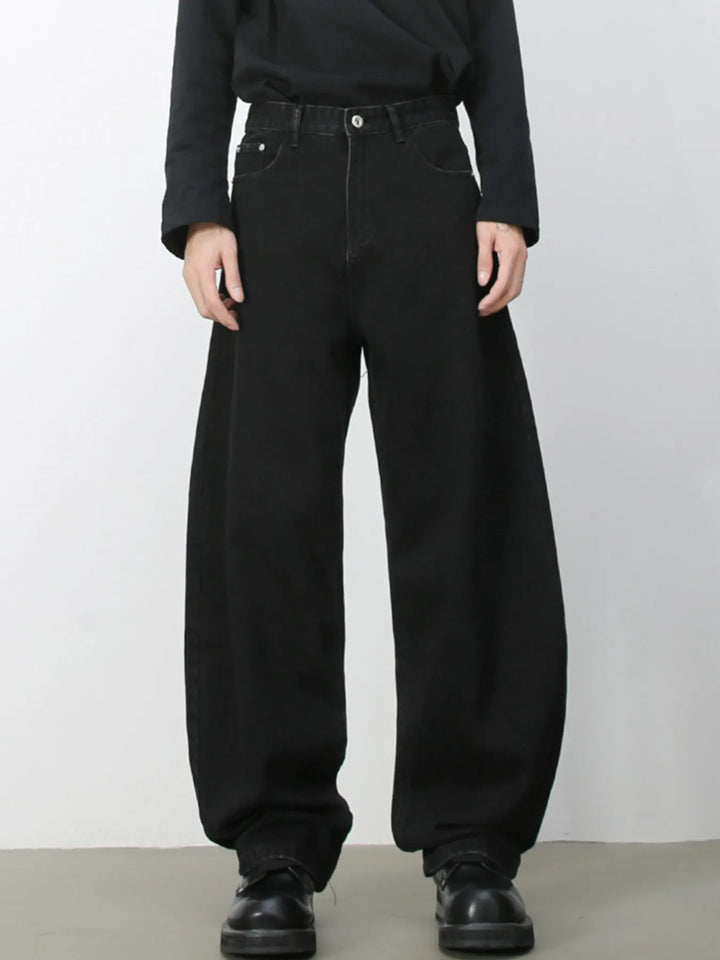 Men's Wash Wide Leg Jeans