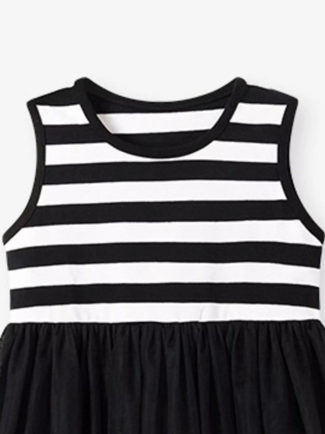 Children's Striped Sleeveless Tulle Dress