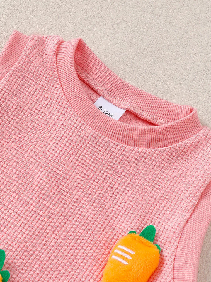 Children's Carrot Sleeveless Top & Shorts Set