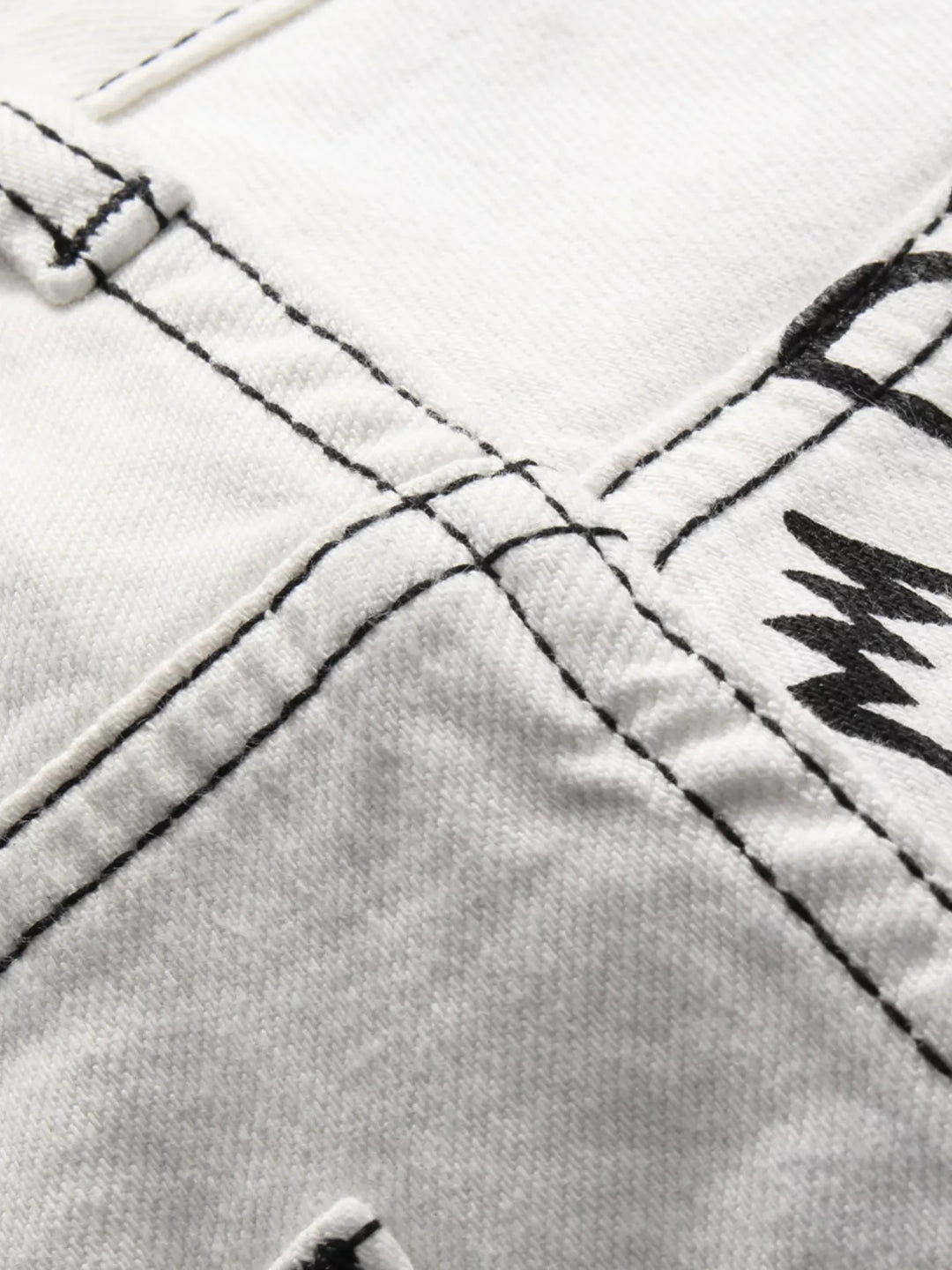 Men's Graffiti Print Slim Fit Jeans
