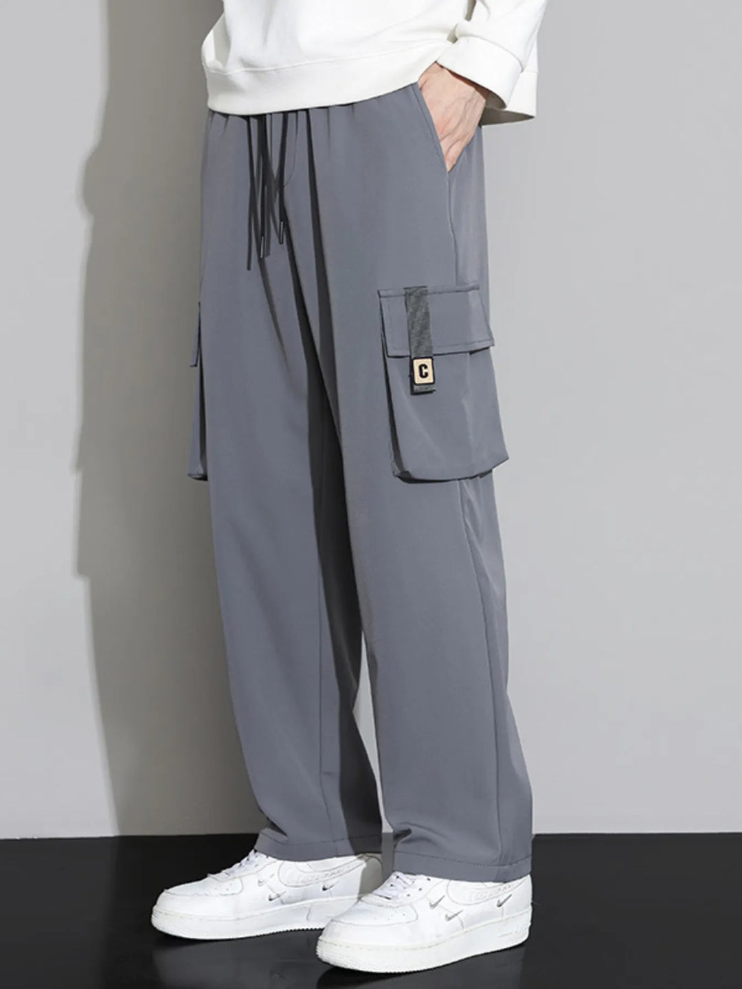 Men's Plus Size Wide Leg Cargo Pants