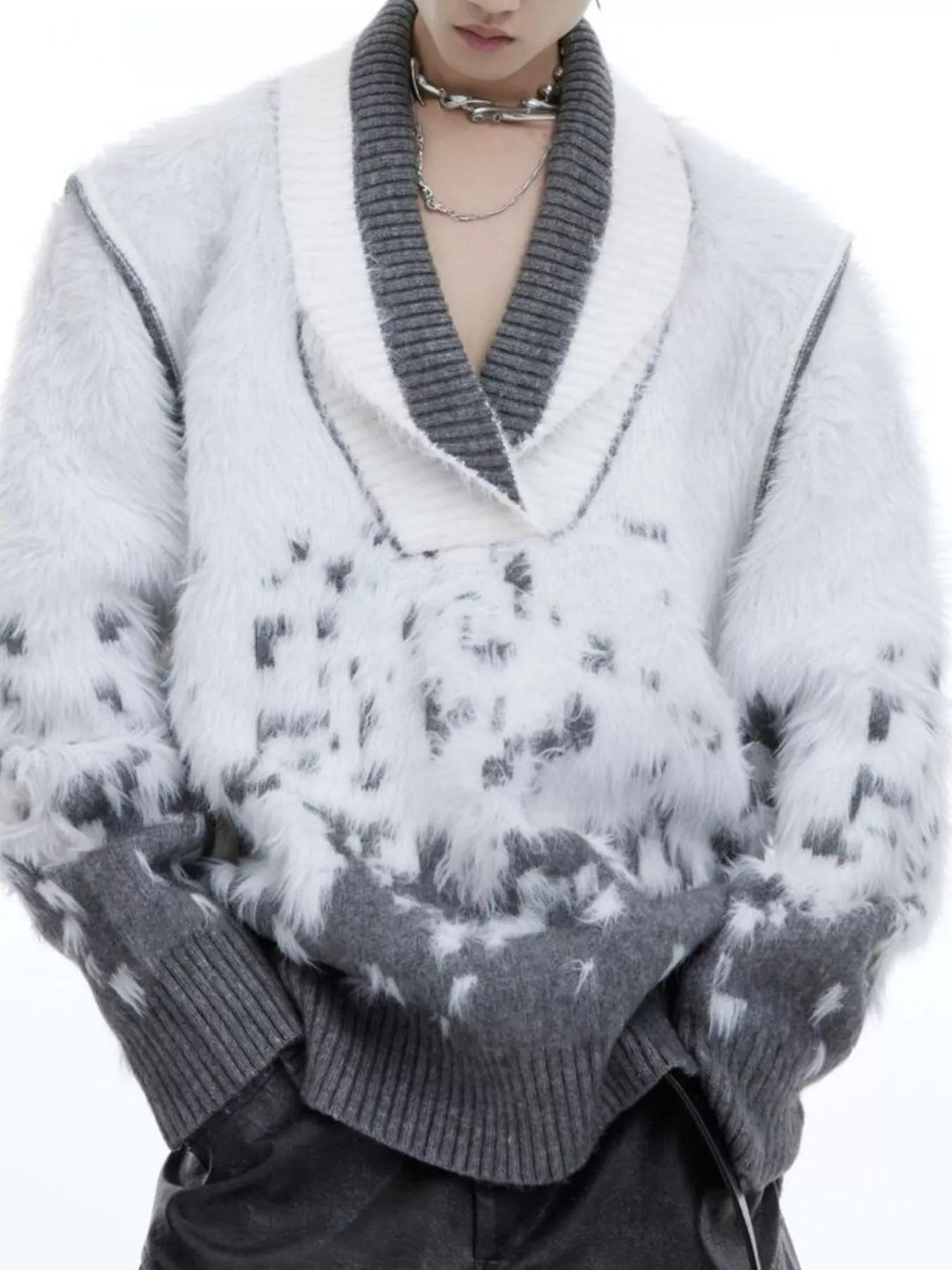 Men's Plus Size Long Sleeve Loose Fit Sweater