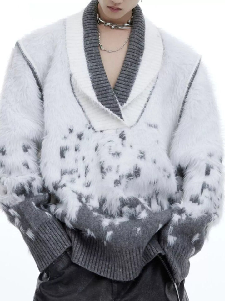 Men's Plus Size Long Sleeve Loose Fit Sweater