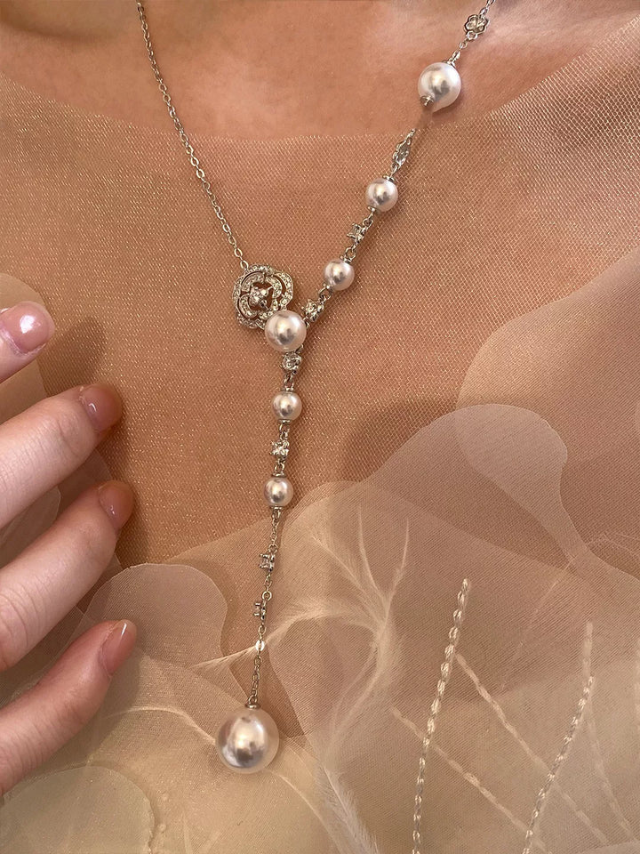 Pearl Flower Y-Necklace