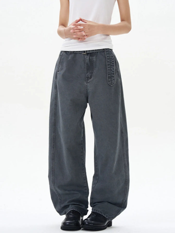 Men's Full Size Washed Wide Leg Cargo Pants Plus Size