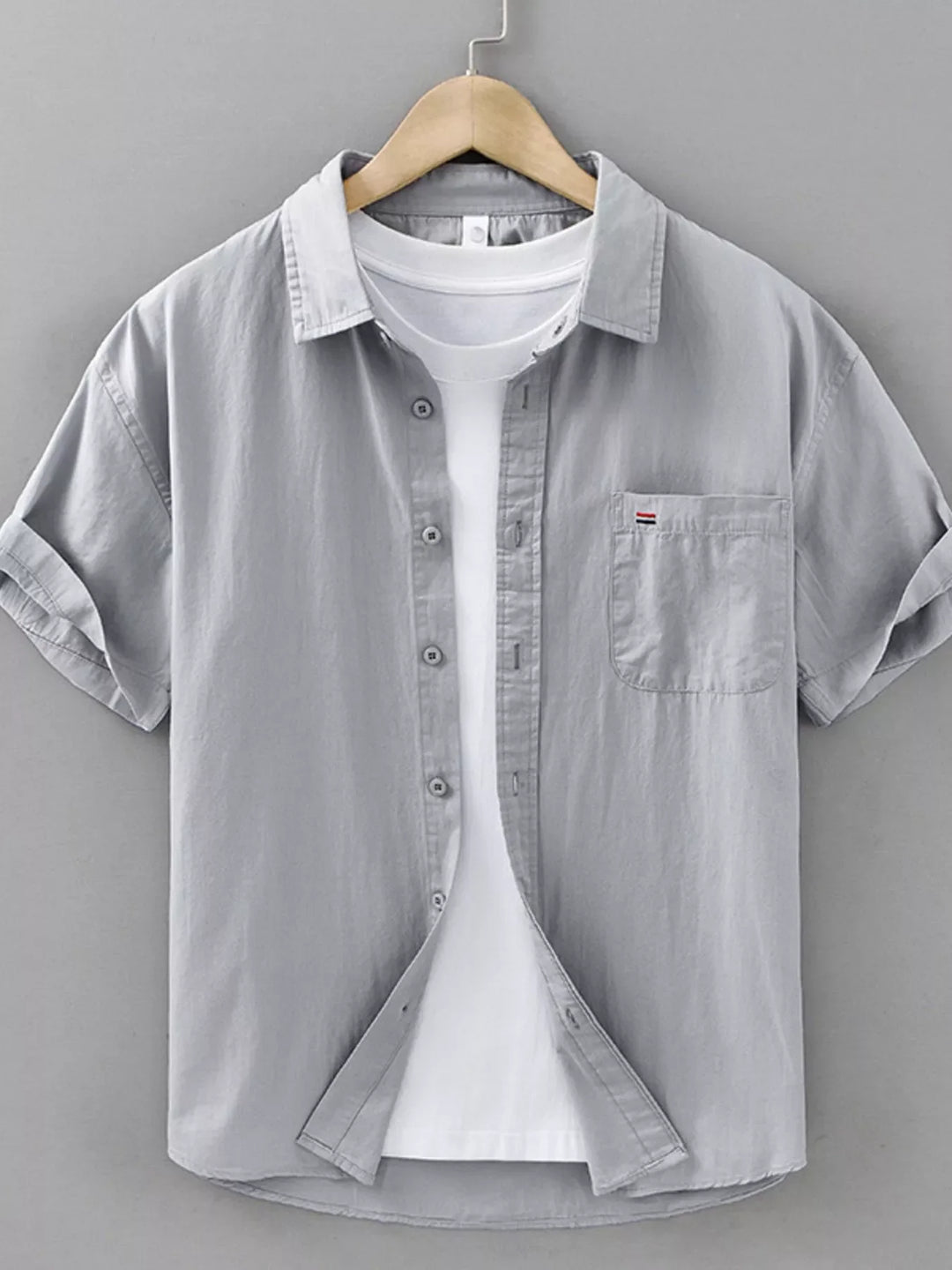 Men's Plus Size Plaid Button Up Short Sleeve Shirt