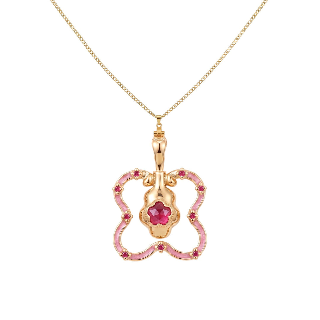 Creative Colorful Quicksand Bottle Zircon-Inlaid Necklace