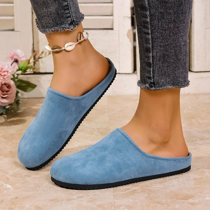 Round Toe Suede Slip-Ons