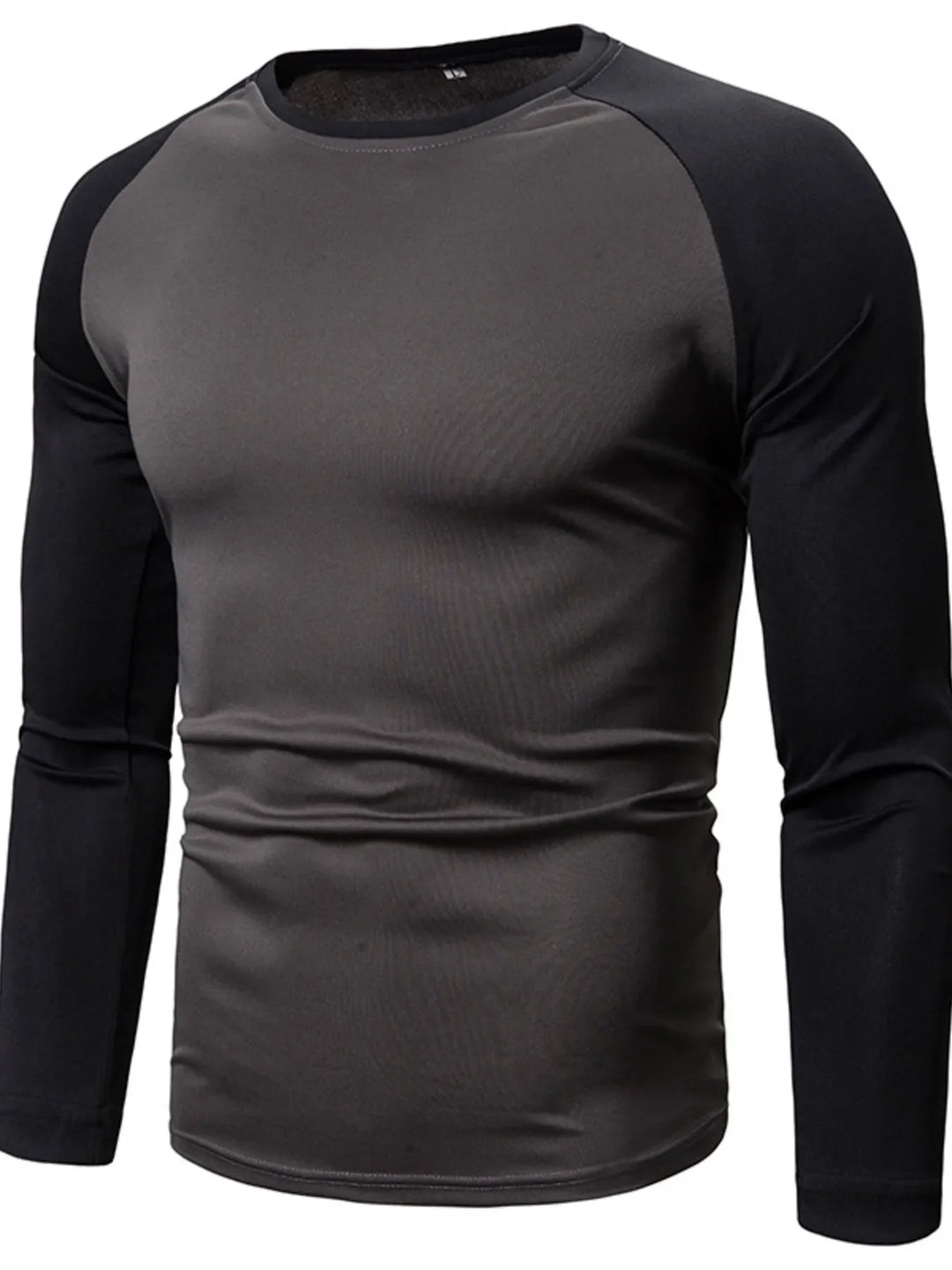 Men's Plus Size Round Neck Raglan Sleeve T-Shirt