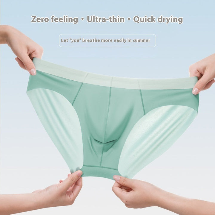 Men's Ice Silk Seamless Briefs Nude Feel Sports Style