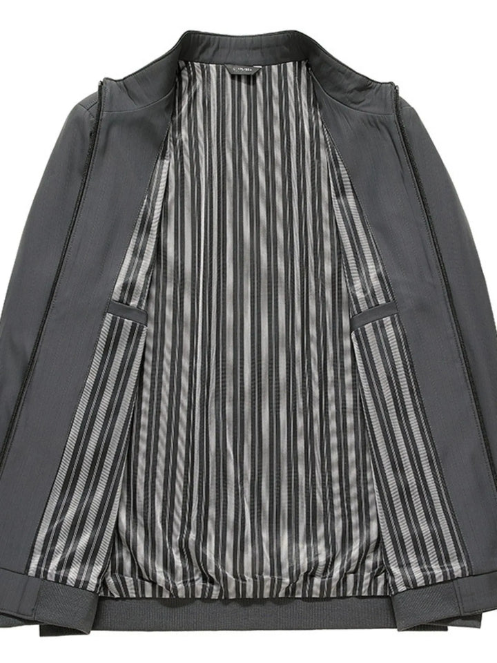 Men's Plus Size Zip Up Long Sleeve Jacket