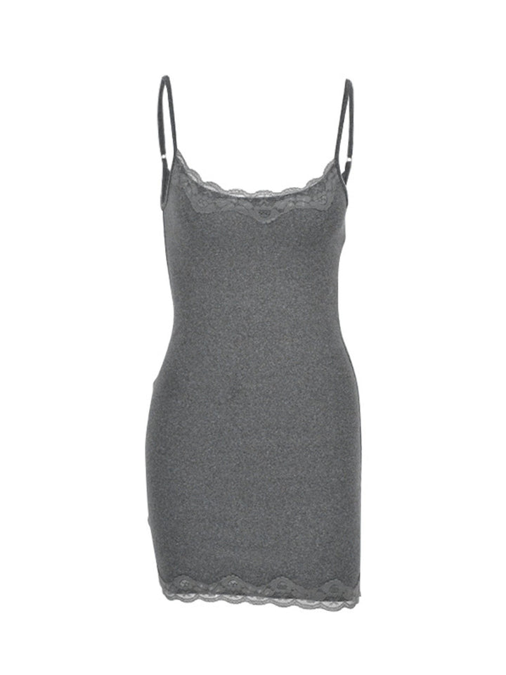 Lace Trim Bodycon Mini Dress