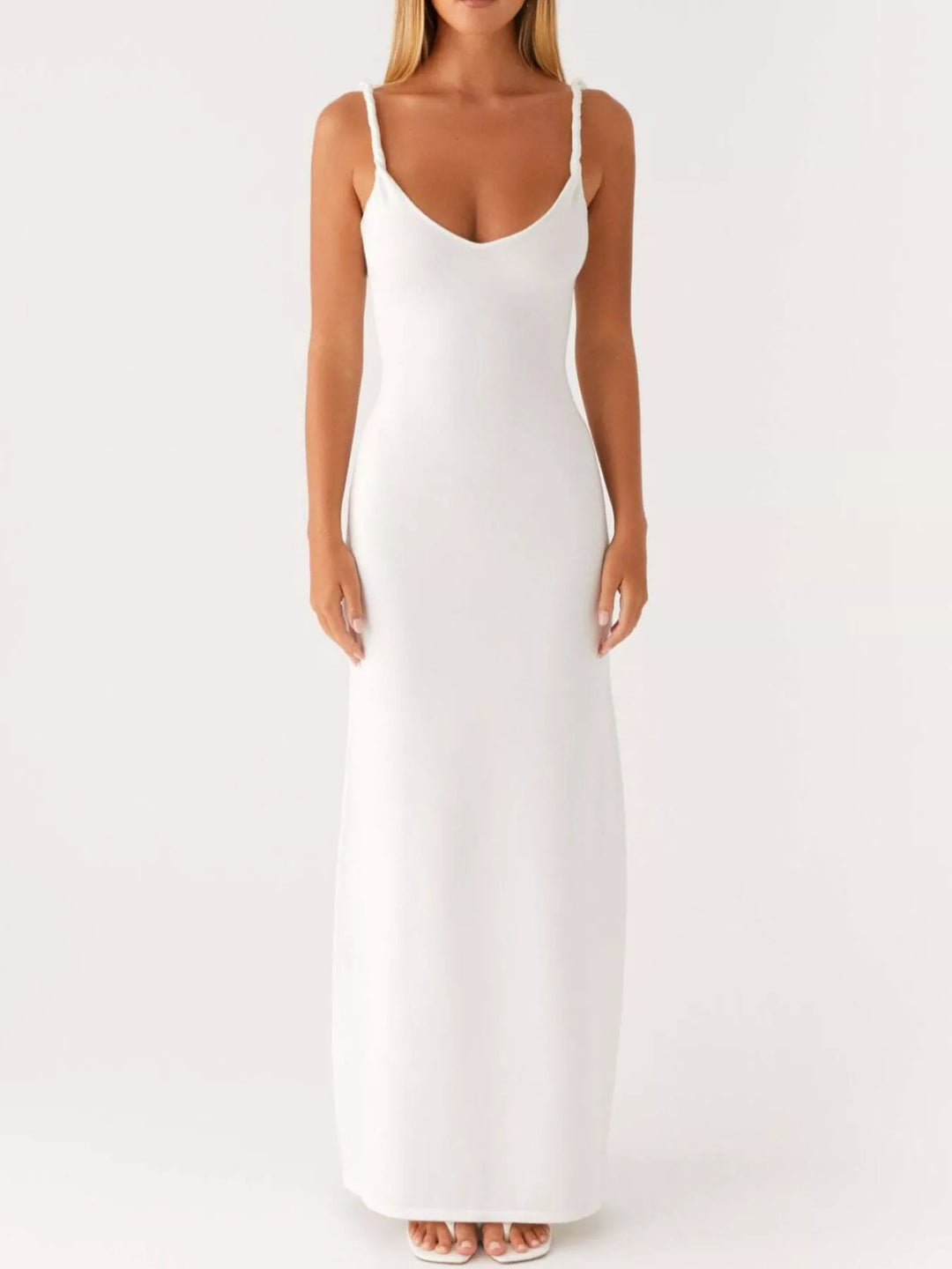 V-Neck Bodycon Maxi Dress