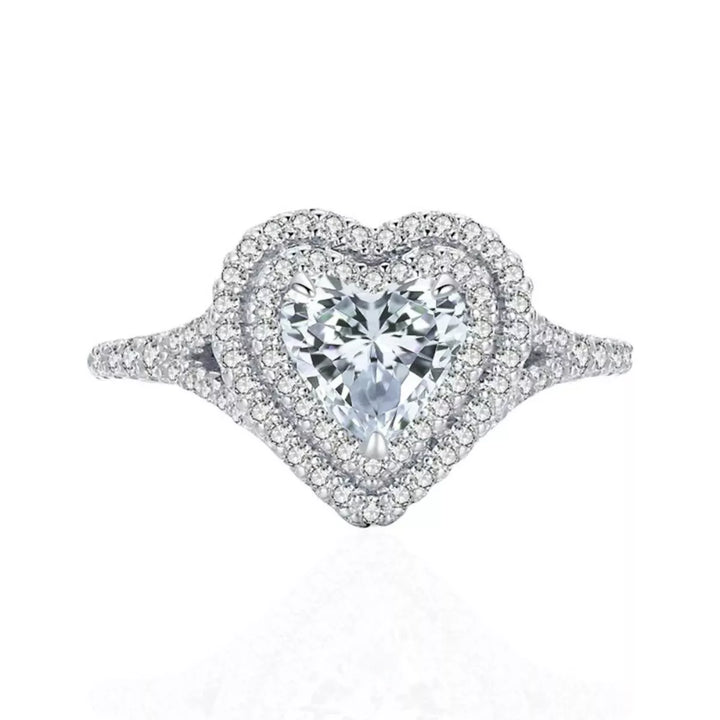 1 Carat Moissanite Heart-Shaped Ring