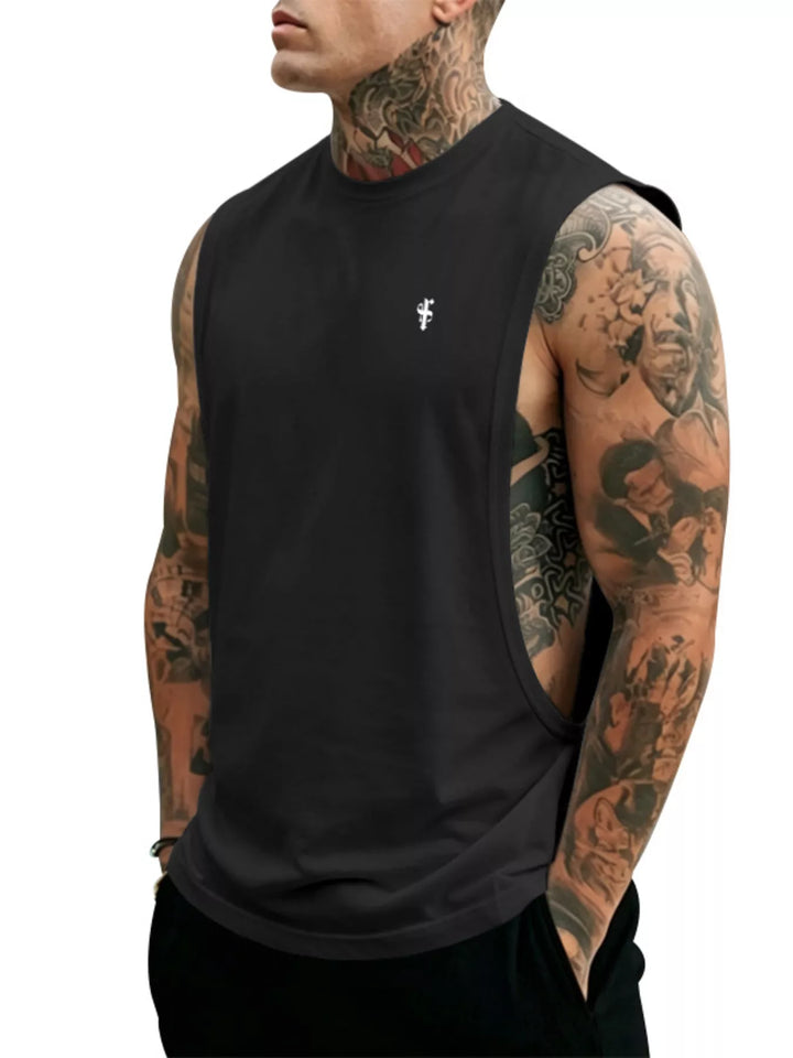 Men's Full Size Round Neck Tank Top Plus Size