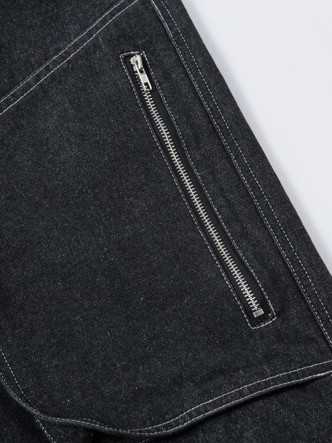 Men's Wide Leg Jeans with Contrast Panels