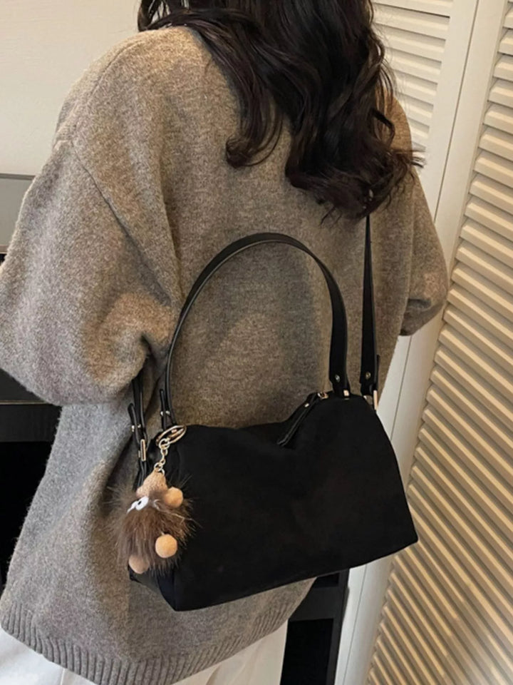 Crossbody Bag with Furry Charm