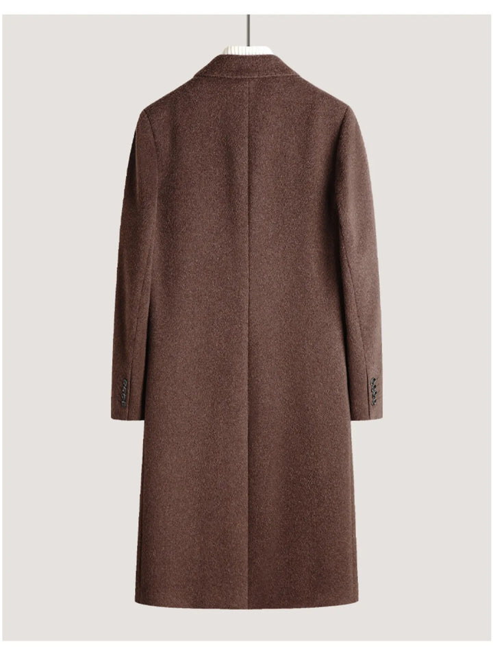Men's Classic Button Up Longline Overcoat