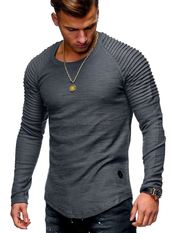 Men's Plus Size Round Neck Raglan Sleeve T-Shirt