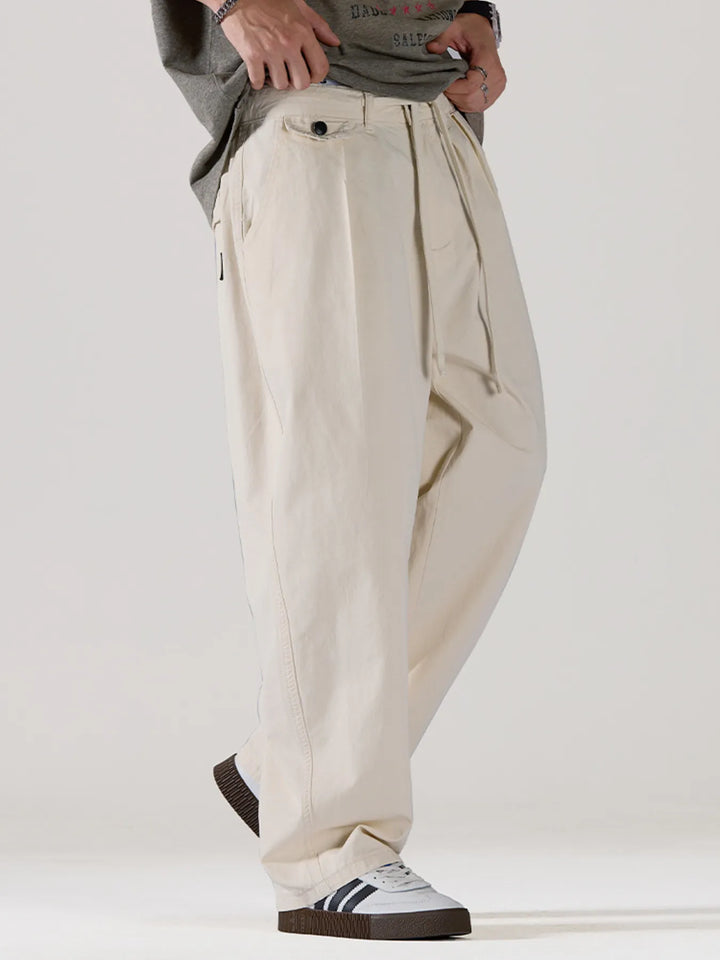 Men's Full Size Casual Loose Fit Drawstring Pants Plus Size