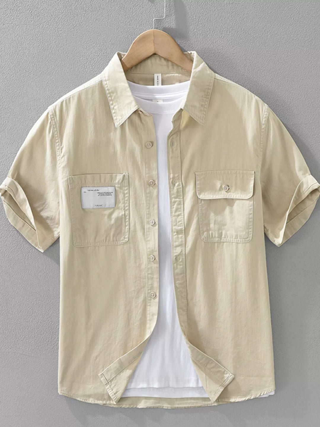 Men's Plus Size Button Up Short Sleeve Shirt