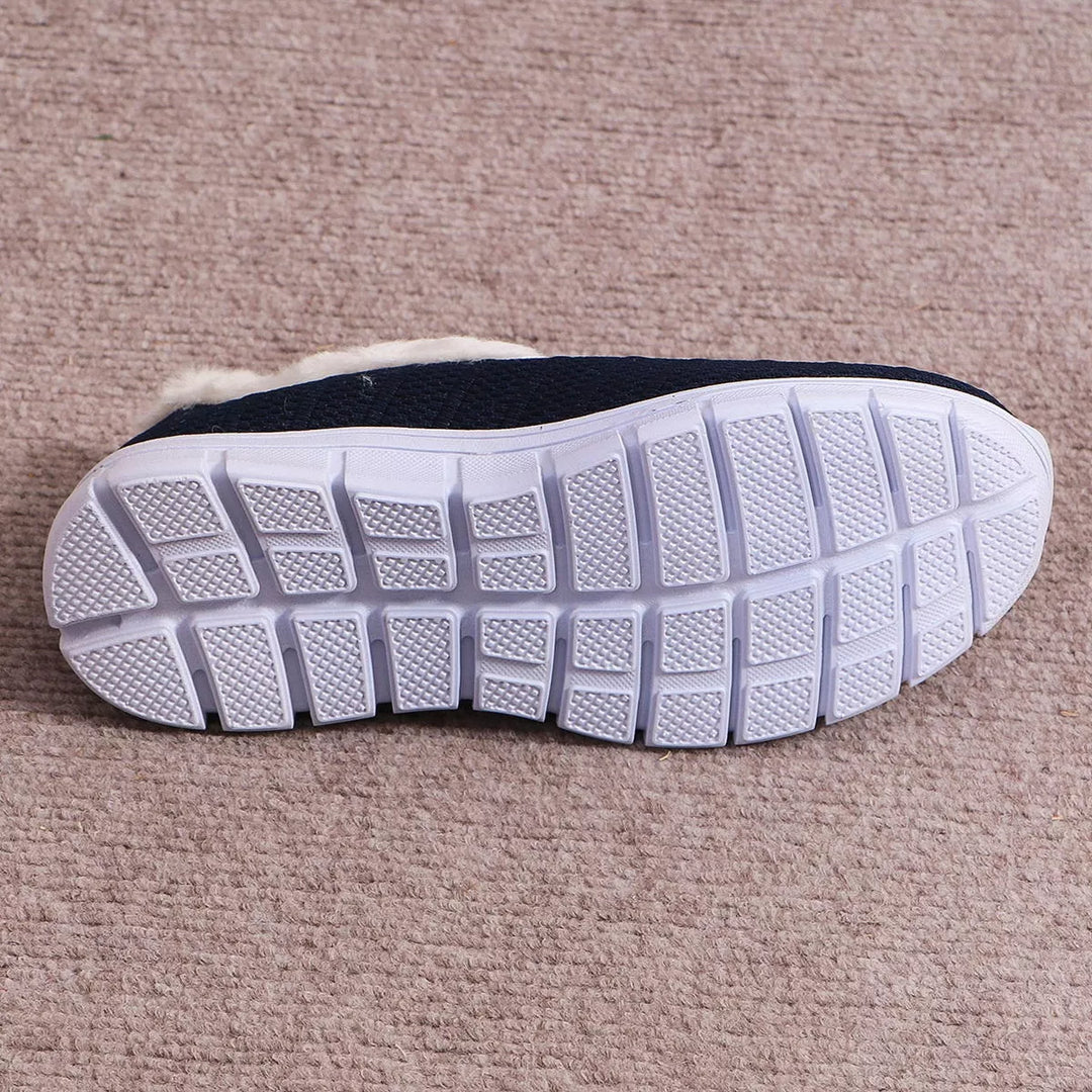 Breathable Mesh Fuzzy Slip-Ons