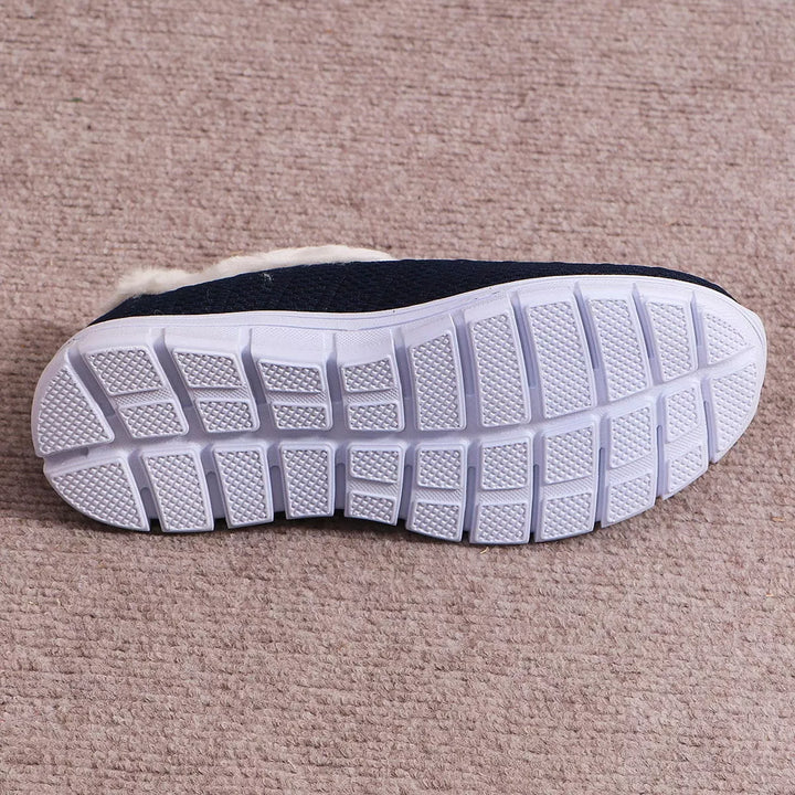 Breathable Mesh Fuzzy Slip-Ons