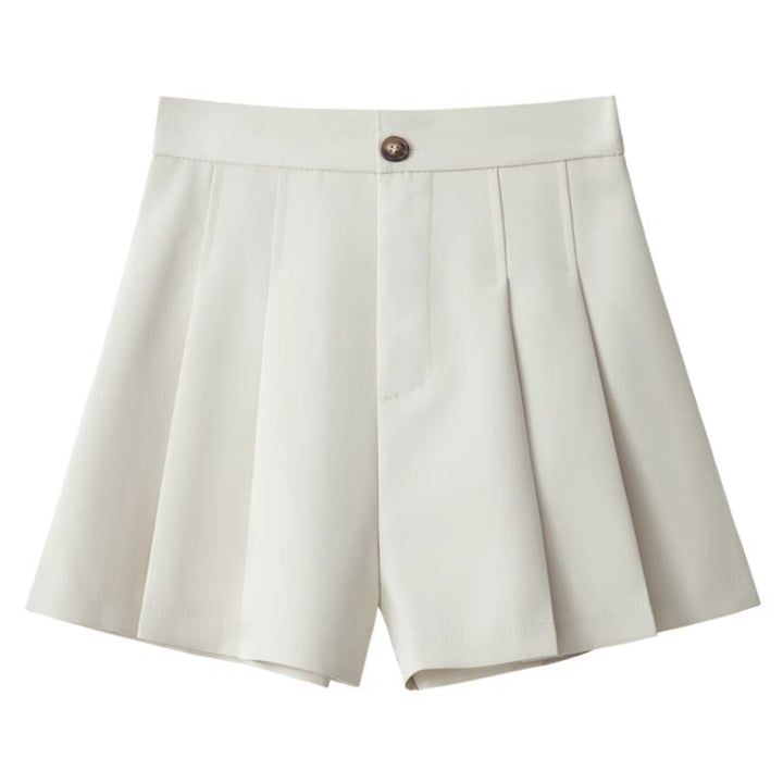 Stretchy High-waisted Pleated Wide-leg Casual Pants That Slim The Figure And Are Versatileperfect As An A-line Hot Pant
