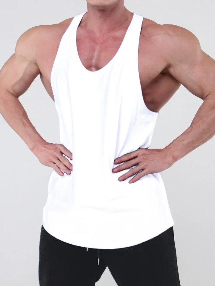 Men's Plus Size Round Neck Racerback Tank