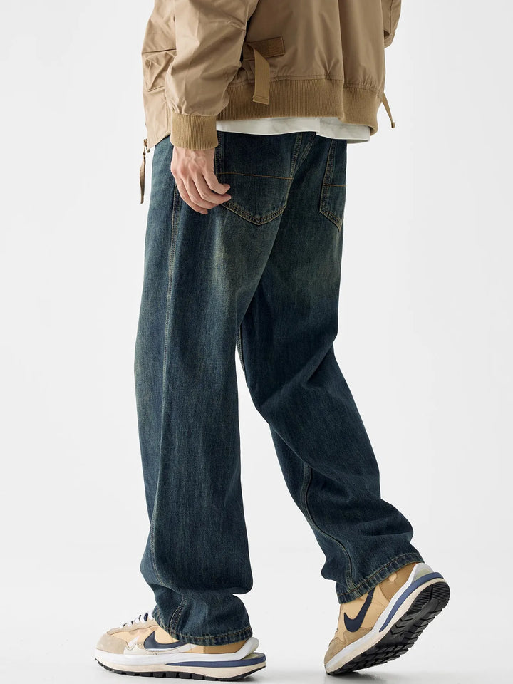 Men's Vintage Wash Loose Fit Jeans