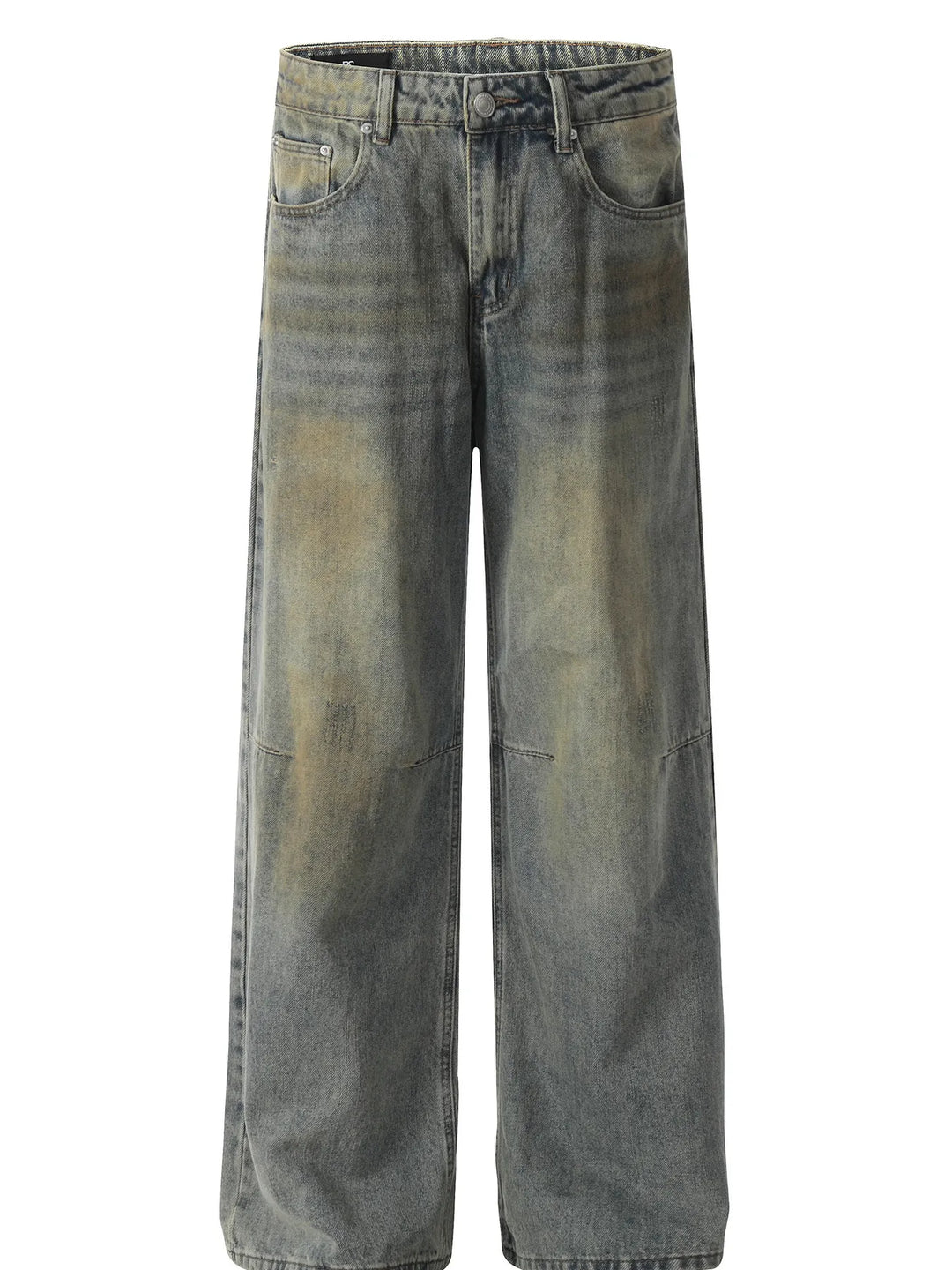 Men's Washed Wide Leg Jeans