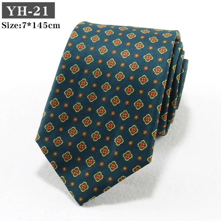 Korean-style Retro Hong Kong style Floral Casual Tie