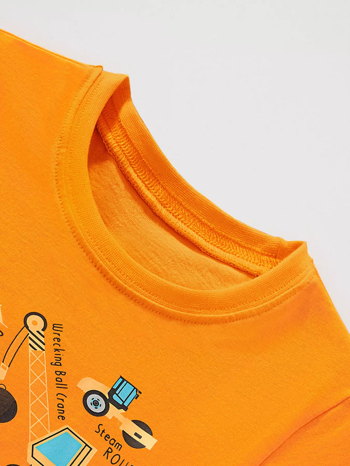 Children's Construction Vehicle Long Sleeve T-Shirt