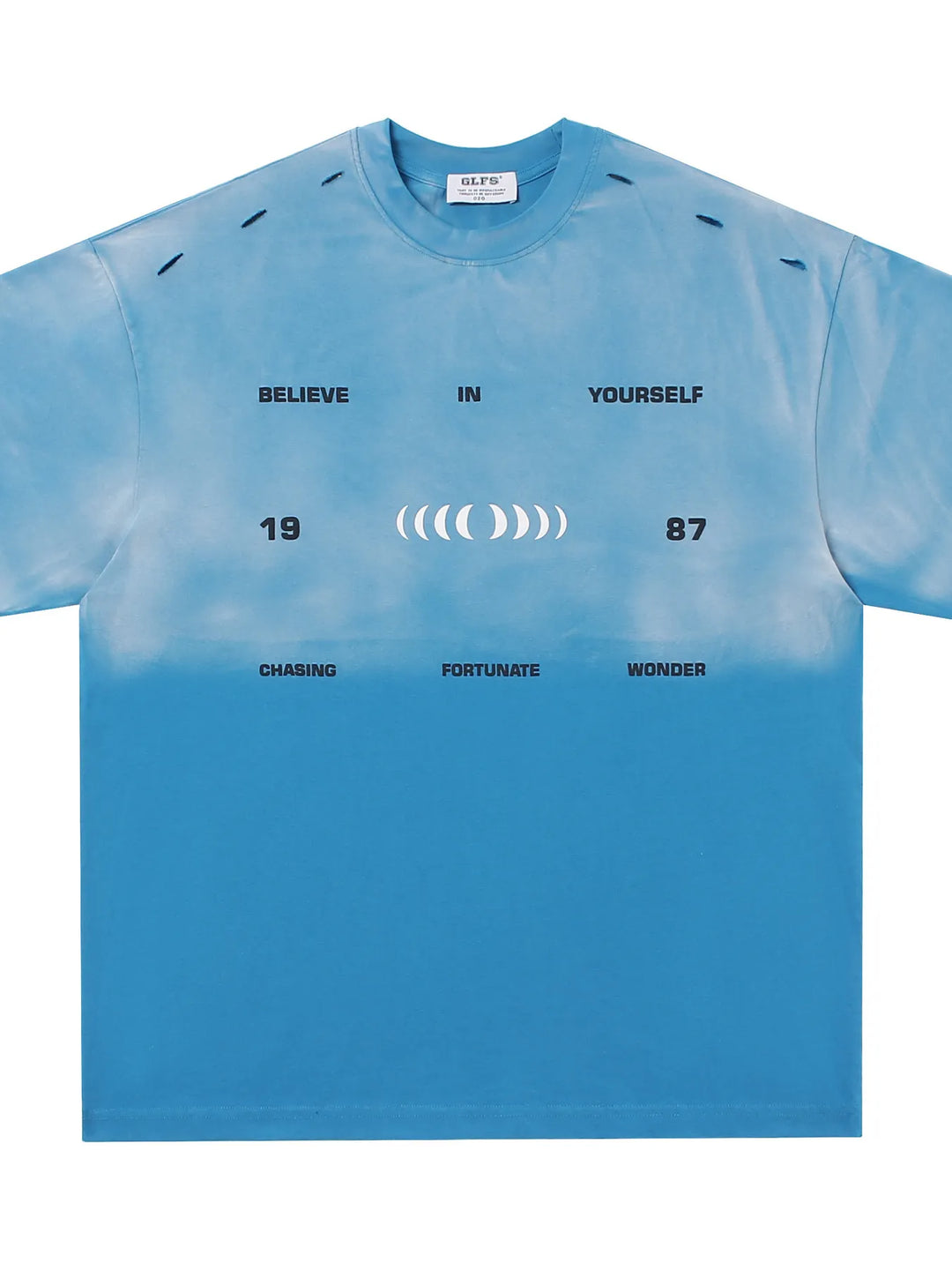 Men's Letter Round Neck Short Sleeve T-Shirt