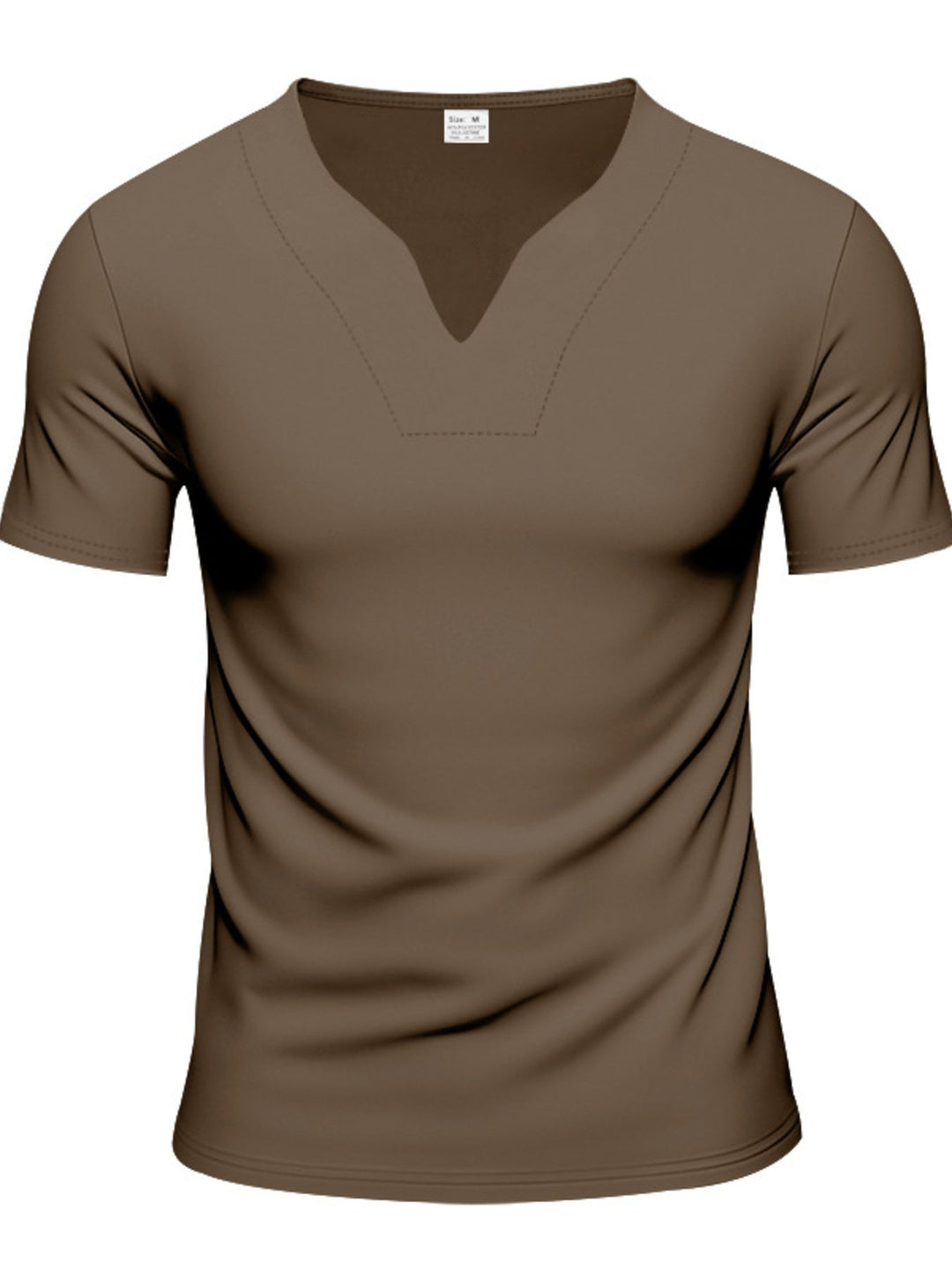 Men's Full Size Casual V-Neck Short Sleeve T-Shirt Plus Size