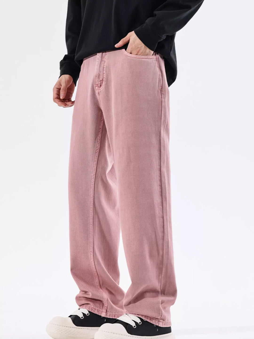 Men's Vintage Wash Wide Leg Jeans