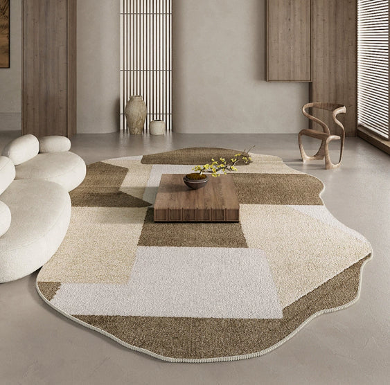 Retro Wabi-Sabi Style Soft Blanket Thickened Soundproof Carpet Easy-to-Care-For Rug