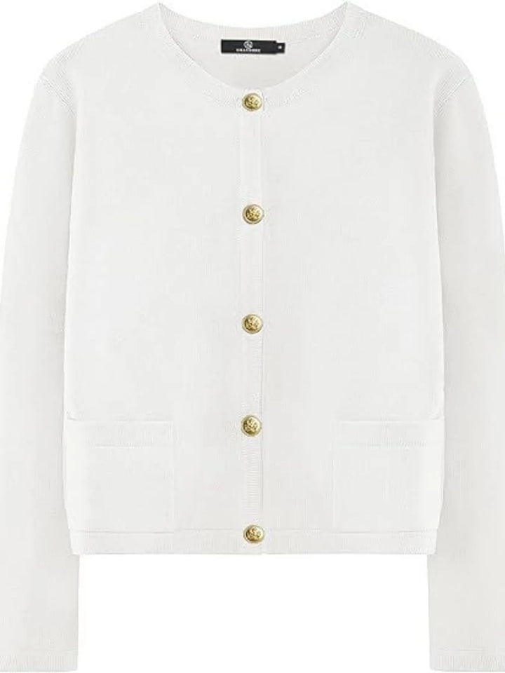 Striped Button-Up Cardigan
