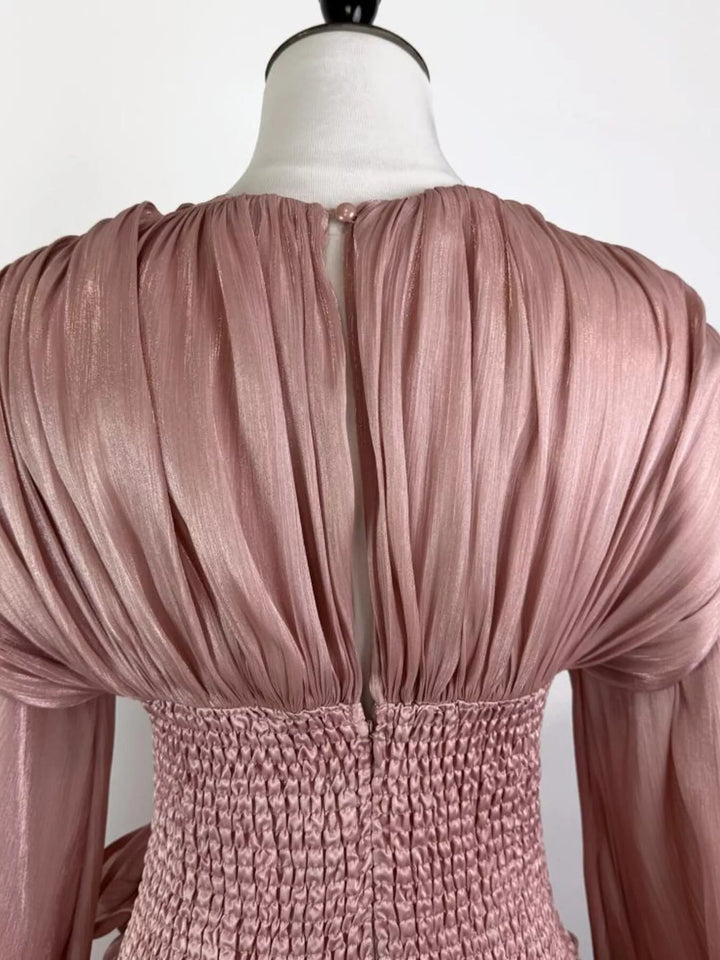 Ruffled Long Sleeve Mini Dress