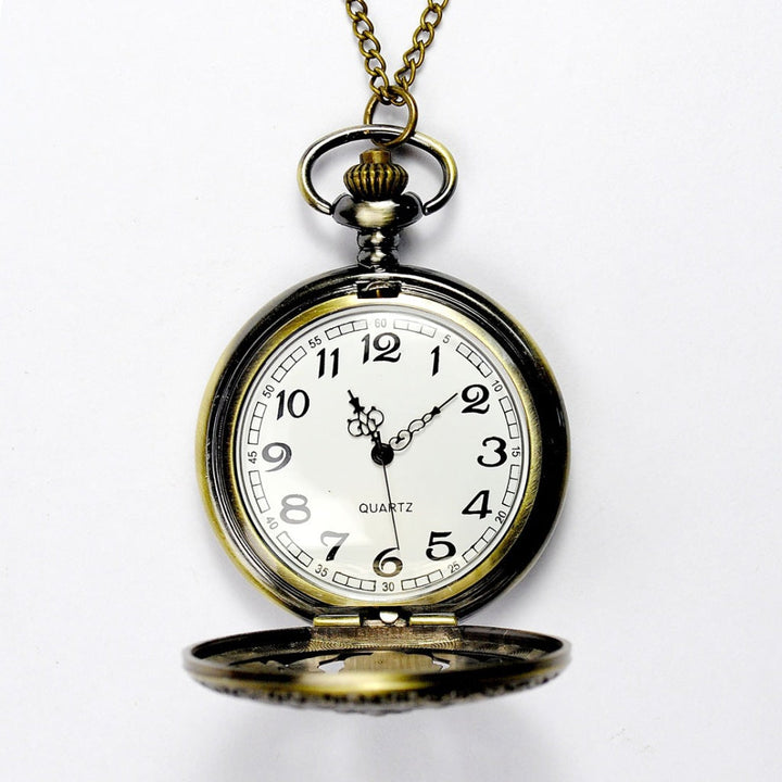 Nostalgic Retro Butterfly Flower Carved Hollow Pocket Watch