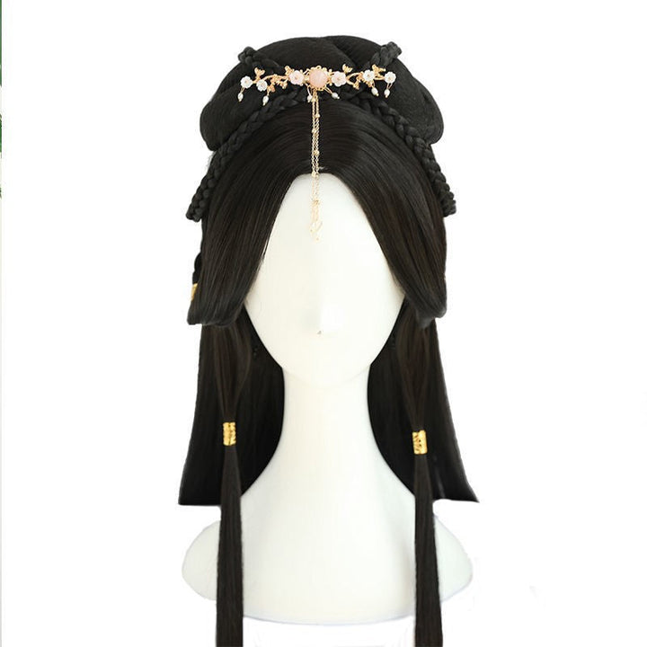 Ancient Costume Wig Female Ancient Style Han Chinese Clothing Lazy Whole Head Cover