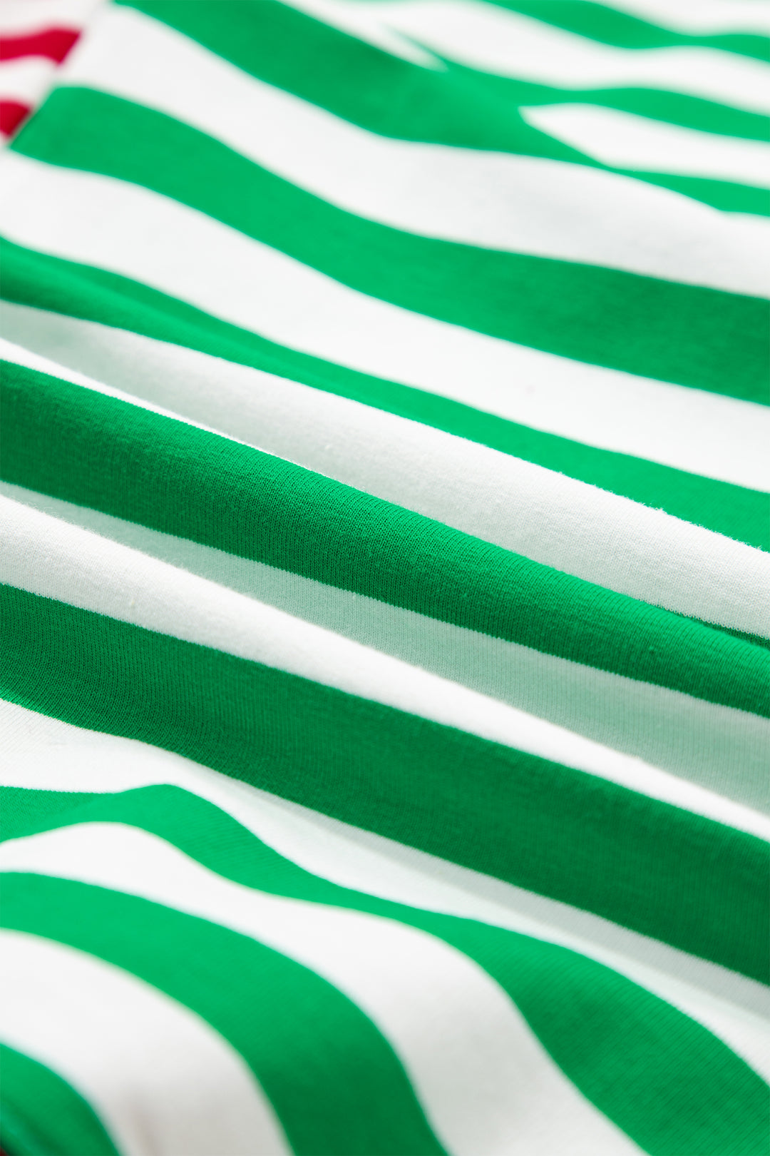 Green Stripe Contrasted Color Block Patchwork Baggy Sweatshirt