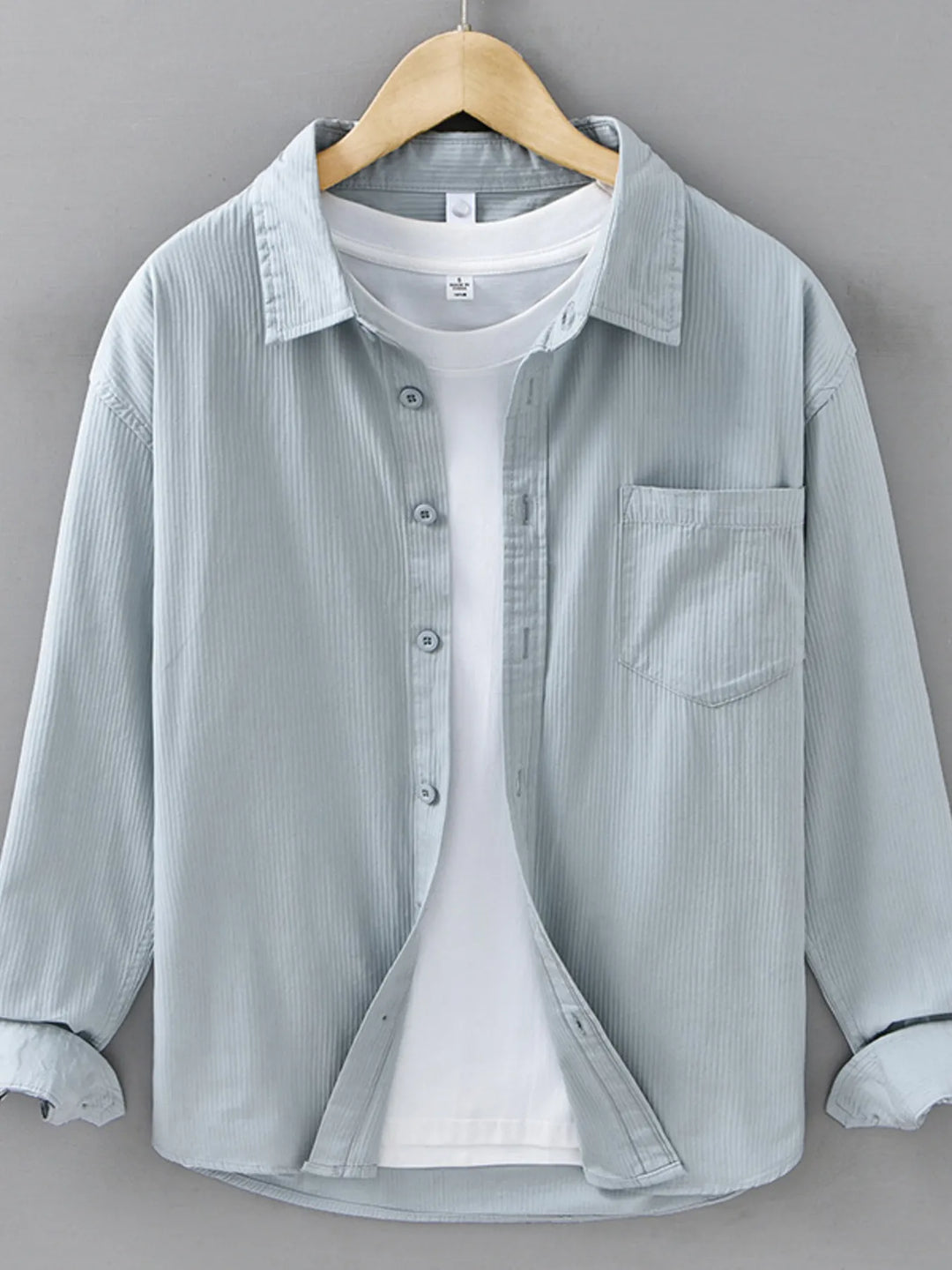Men's Plus Size Button Up Long Sleeve Shirt