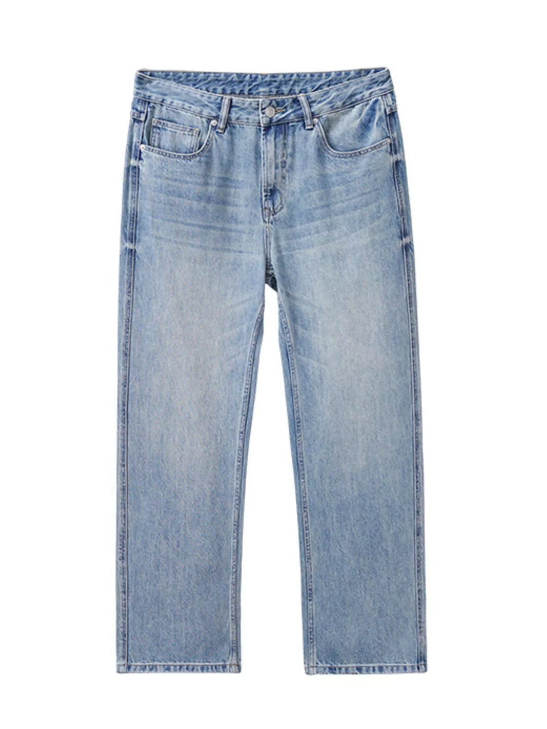 Men's Casual Loose Fit Wash Jeans