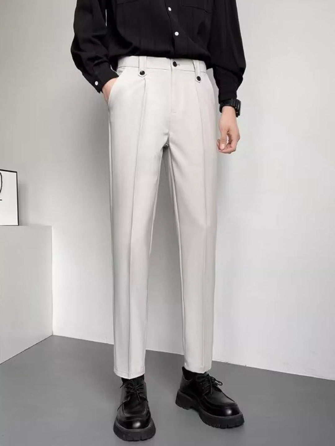 Men's Slim Fit Ankle-Length Dress Pants