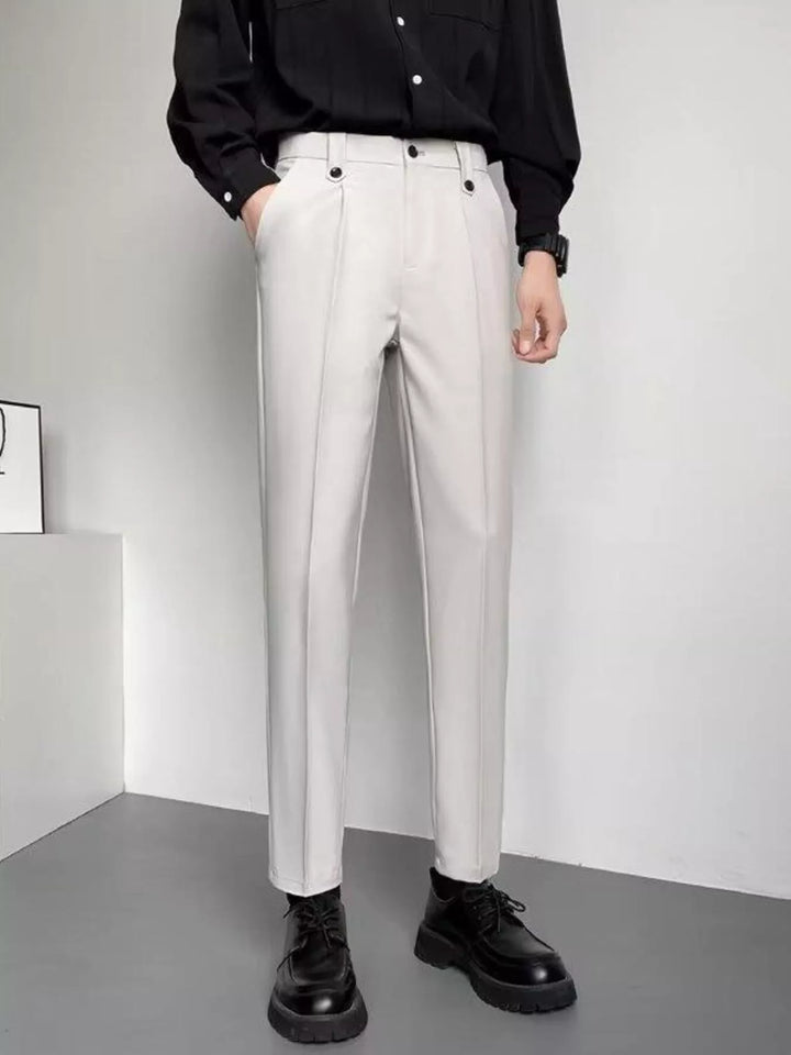 Men's Slim Fit Ankle-Length Dress Pants