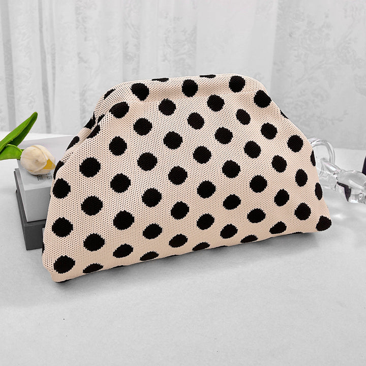 Womens Knitted Bag Striped Clutch