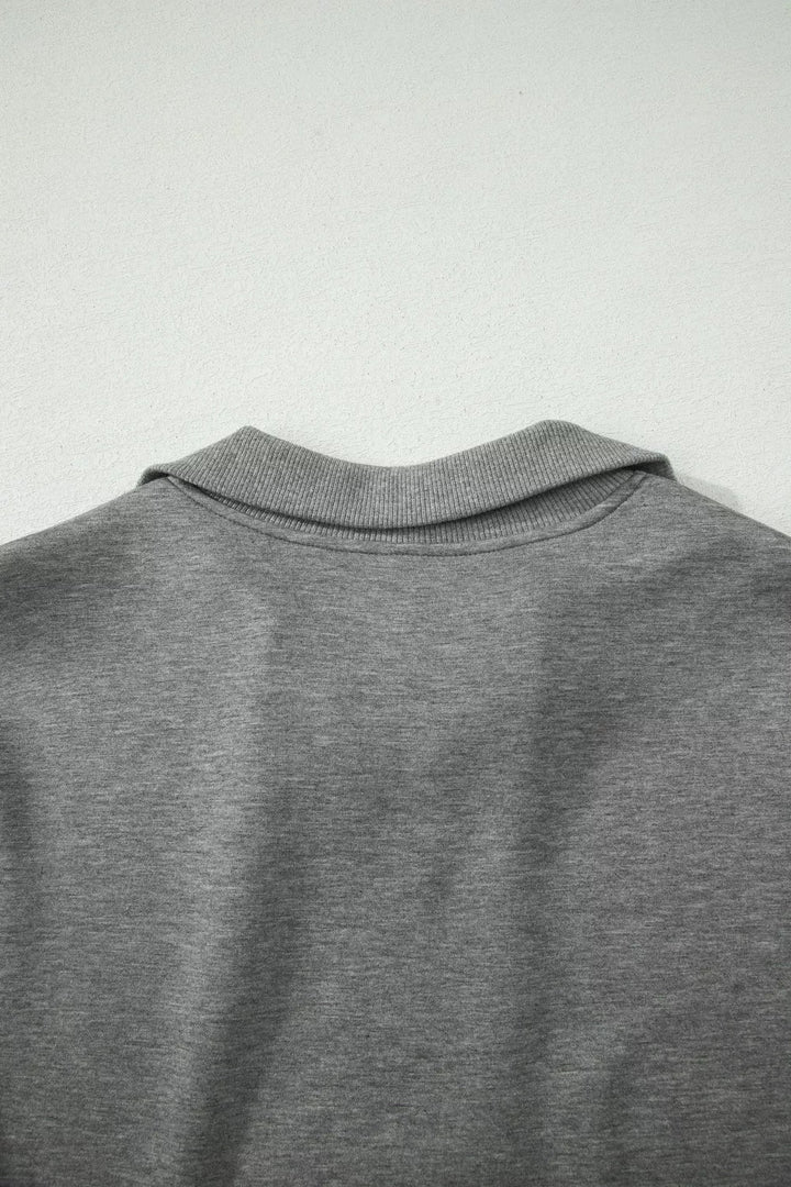 Half Zip Polo Tee Casual Pant Set