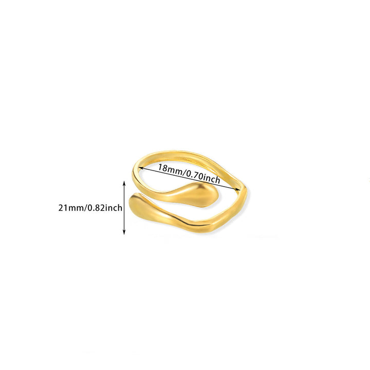 Geometric Line-cut Hollow Mens And Womens Ring